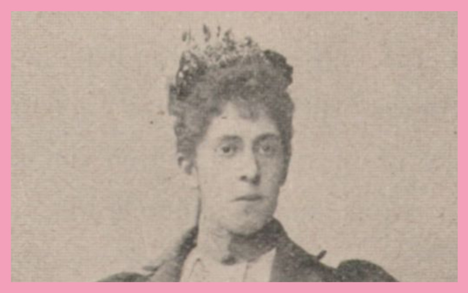Porträttfoto av kvinna på 1800-talet.