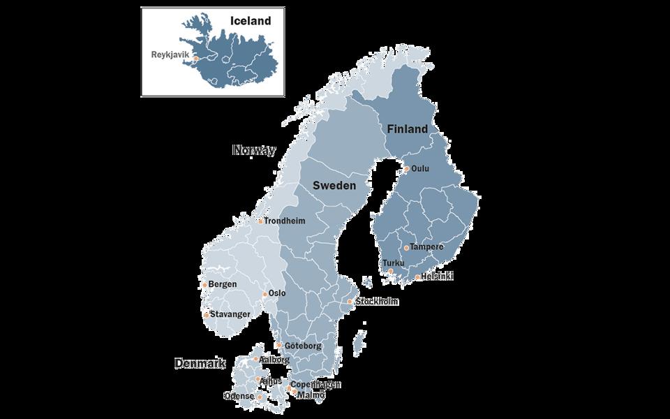 Karta över norden