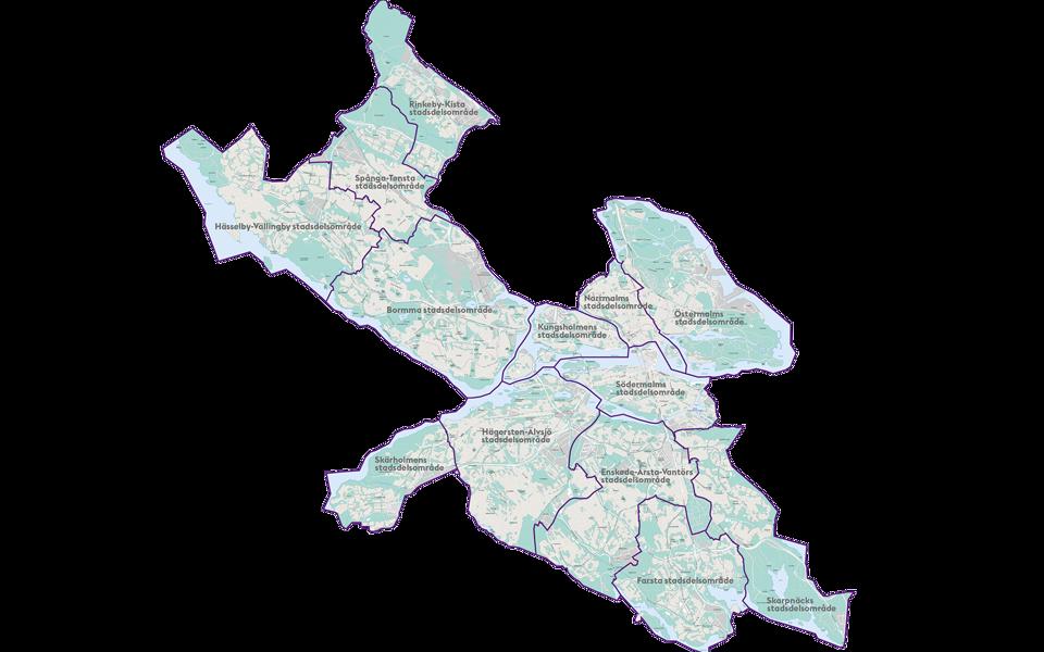 Karta över stockholm med stadsdelar